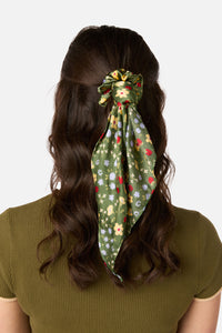 Princess Highway - Ladybug Garden Scarf Scrunchie - green