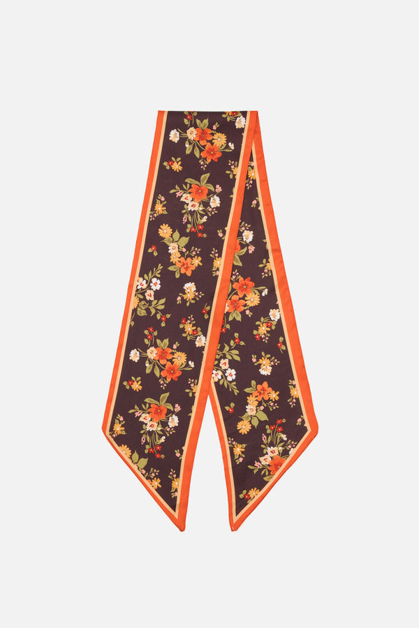 Princess Highway - Posy Narrow Head Scarf - chocolate