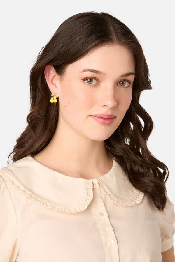 Princess Highway - Pear Earrings - yellow