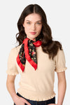 Princess Highway - Posy Satin Scarf - black