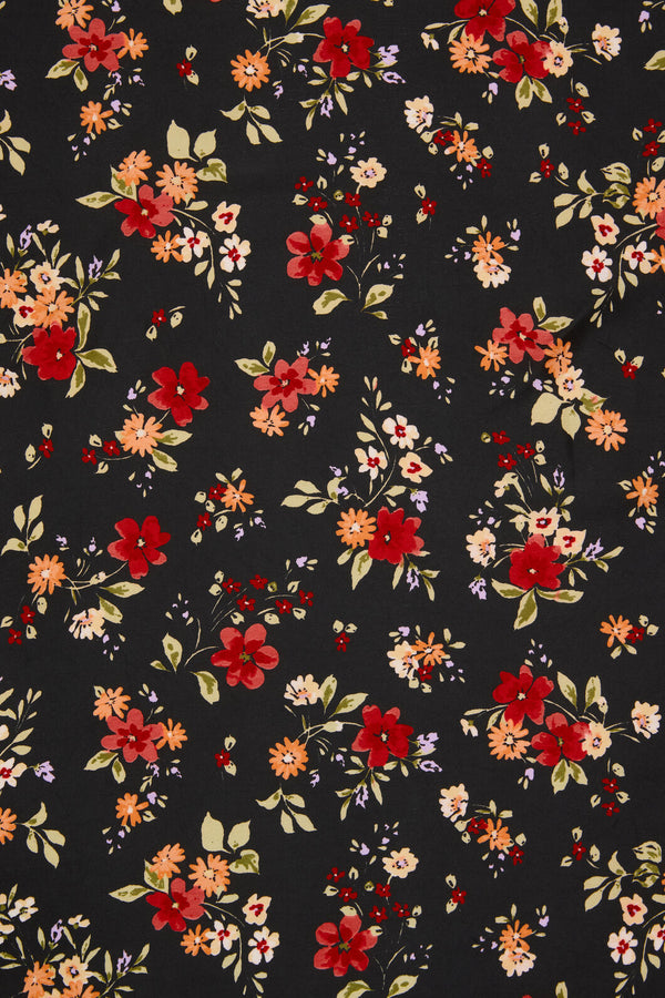 Princess Highway - Posy Satin Scarf - black