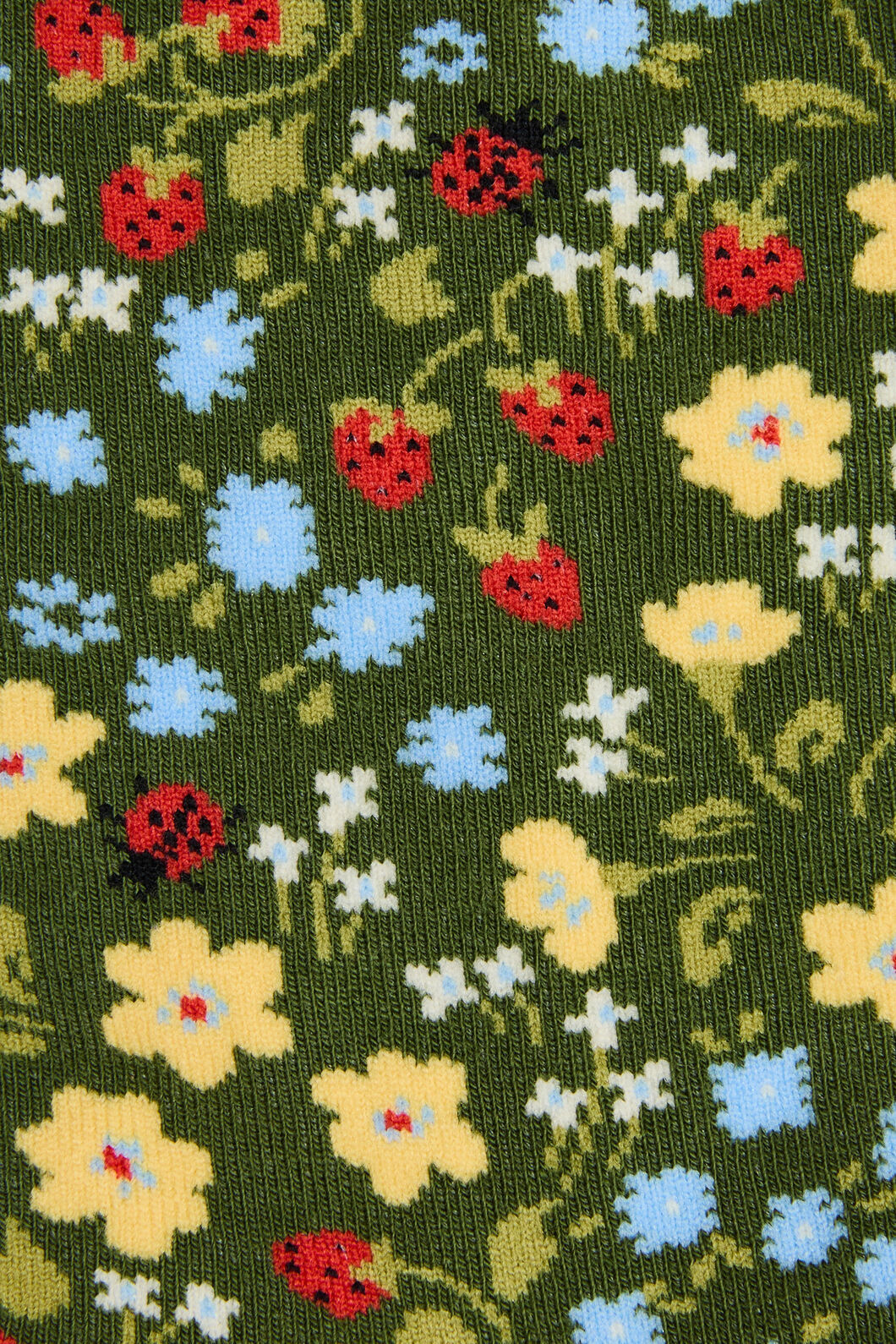 Princess Highway - Ladybug Garden Sock - forest-green