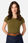 Princess Highway - Floral Punched Leather Belt - tan