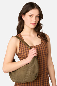 Princess Highway - Olive Boho Faux Suede Bag - olive