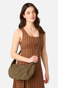 Princess Highway - Olive Boho Faux Suede Bag - olive