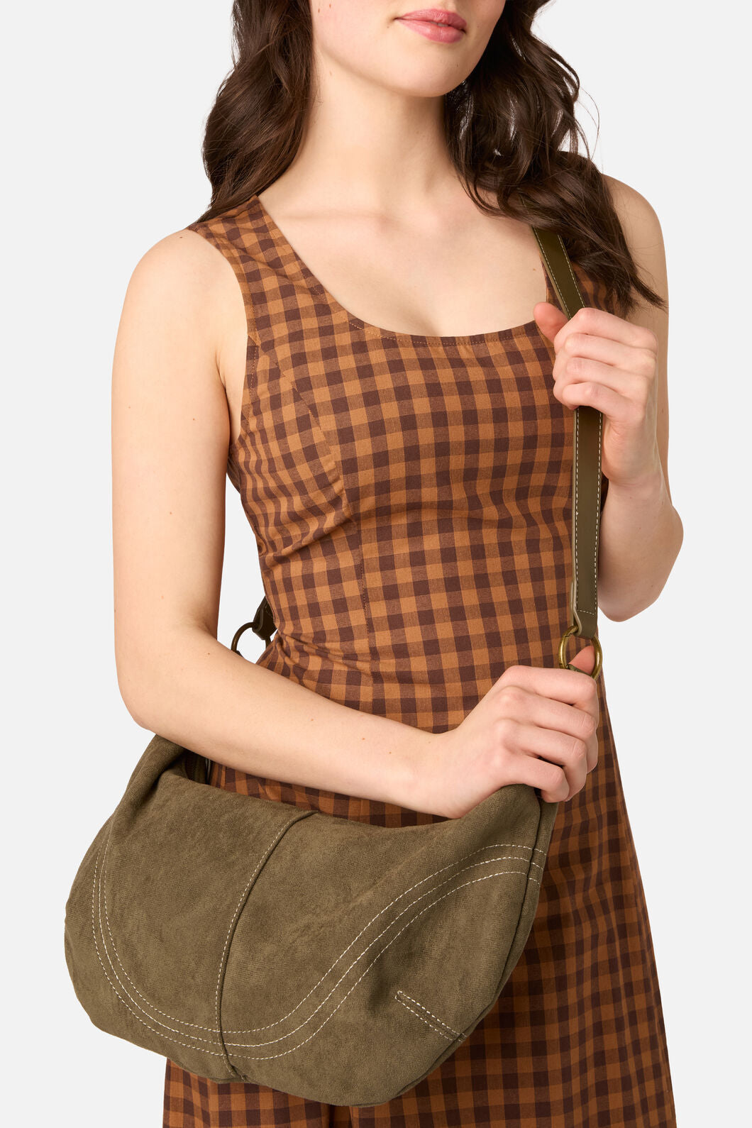 Princess Highway - Olive Boho Faux Suede Bag - olive