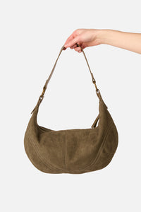 Princess Highway - Olive Boho Faux Suede Bag - olive