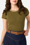 Princess Highway - Stud Belt - chocolate