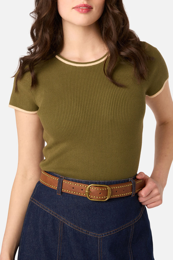 Princess Highway - Stud Belt - chocolate