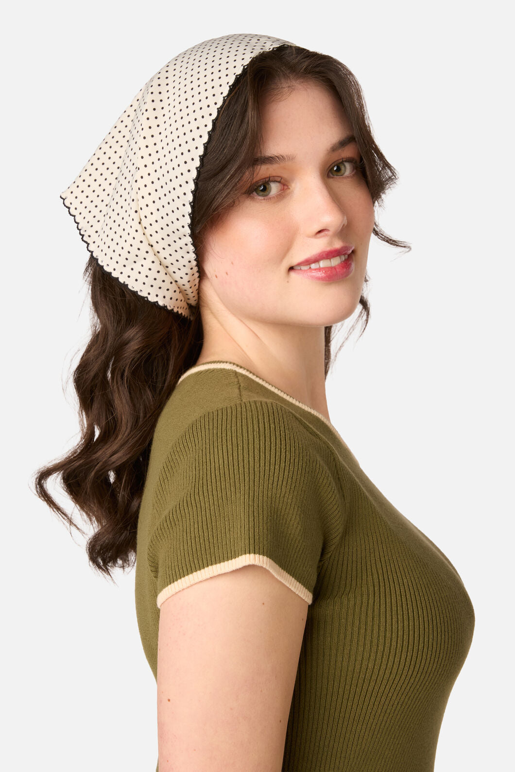 Princess Highway - Cream Spot Head Scarf - cream