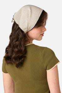 Princess Highway - Cream Spot Head Scarf - cream