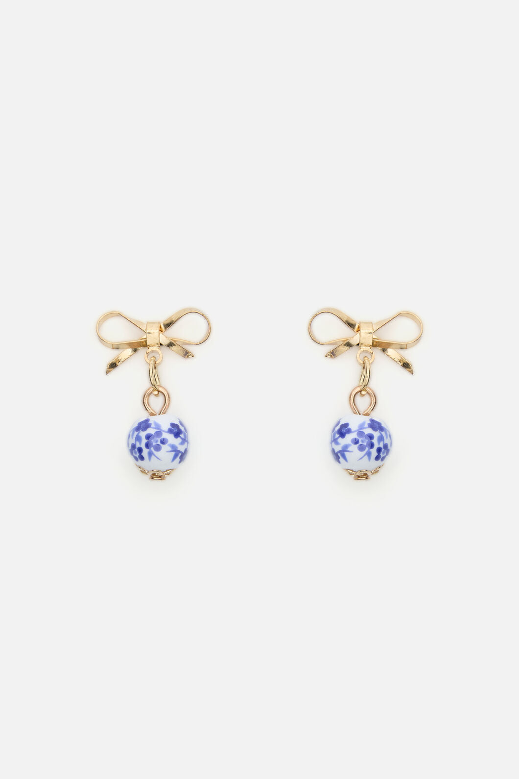 Princess Highway - Blue Flower Bow Earrings - blue