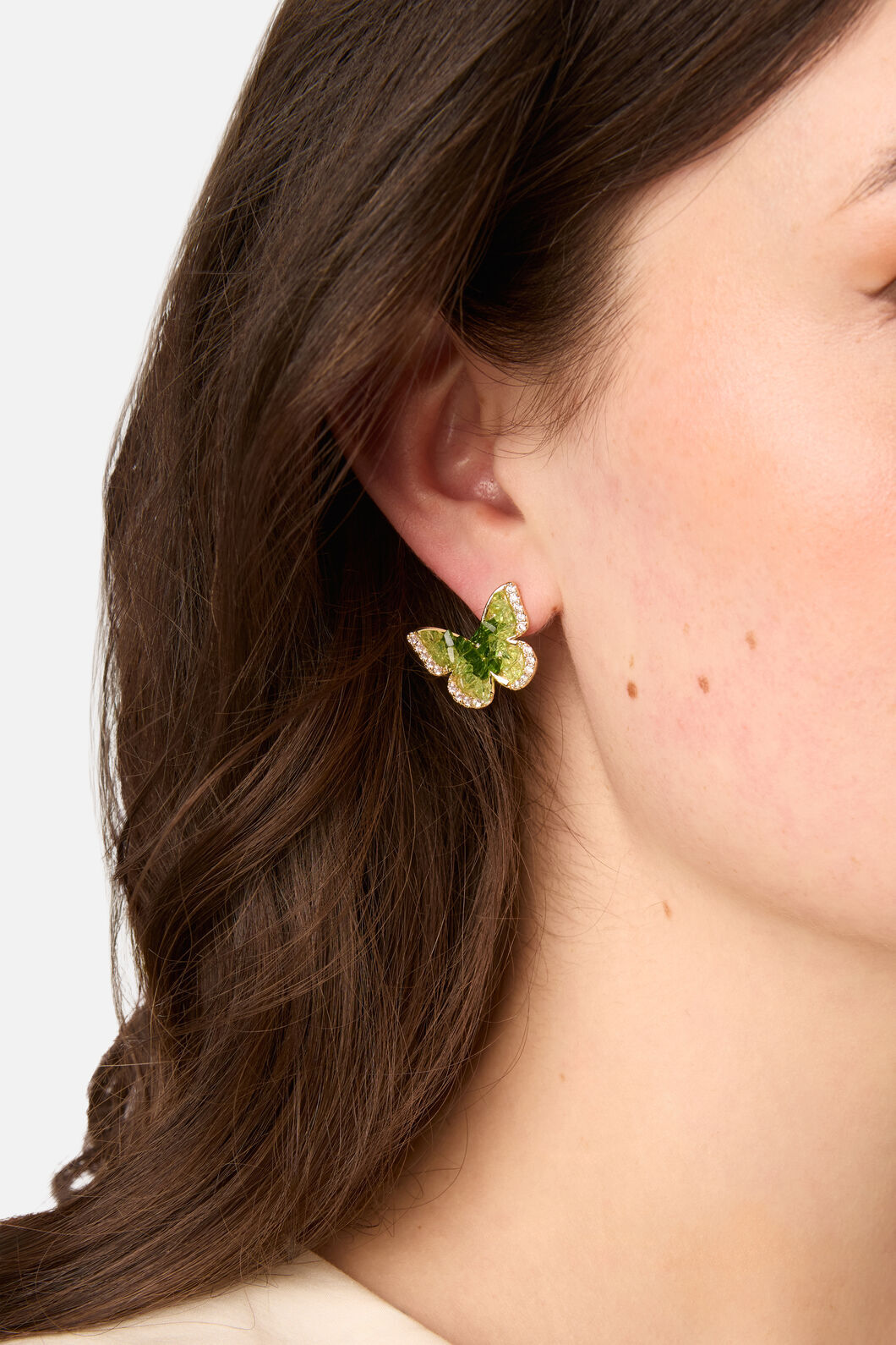 Princess Highway - Green Sparkle Butterfly Earrings - green