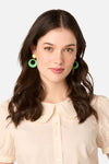Princess Highway - Green Mimi Retro Earrings - green