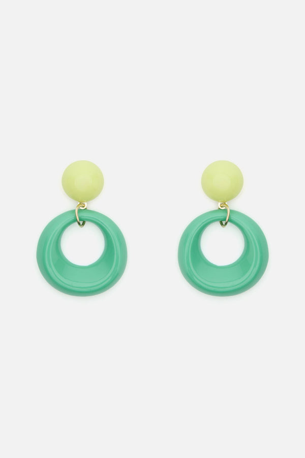Princess Highway - Green Mimi Retro Earrings - green