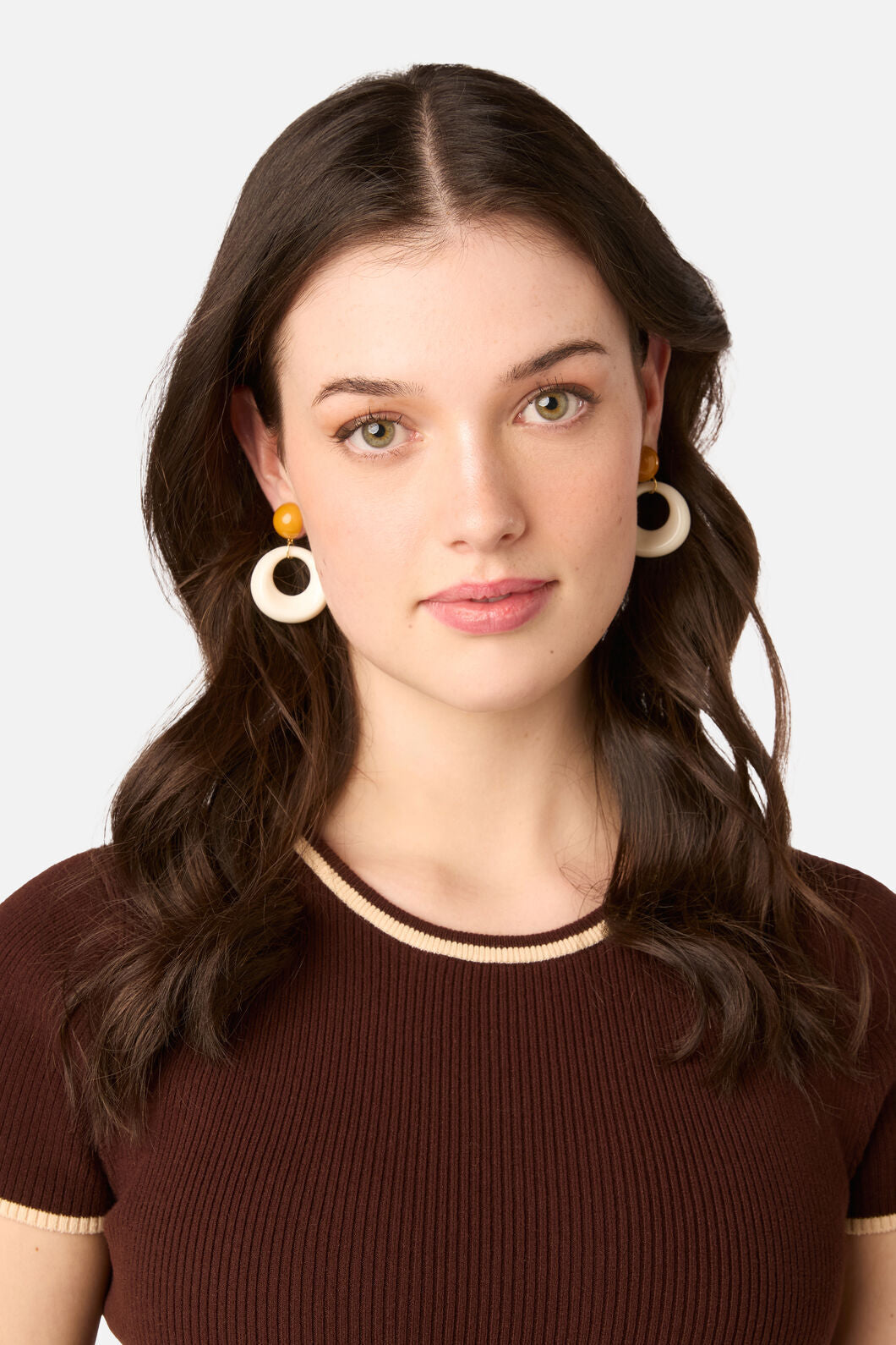 Princess Highway - Cream Mimi Retro Earrings - cream