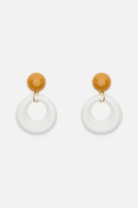Princess Highway - Cream Mimi Retro Earrings - cream