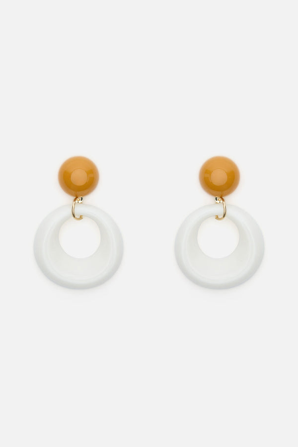 Princess Highway - Cream Mimi Retro Earrings - cream