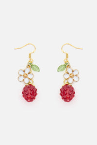 Princess Highway - Raspberry Earrings - red
