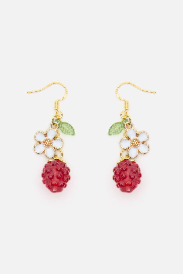 Princess Highway - Raspberry Earrings - red