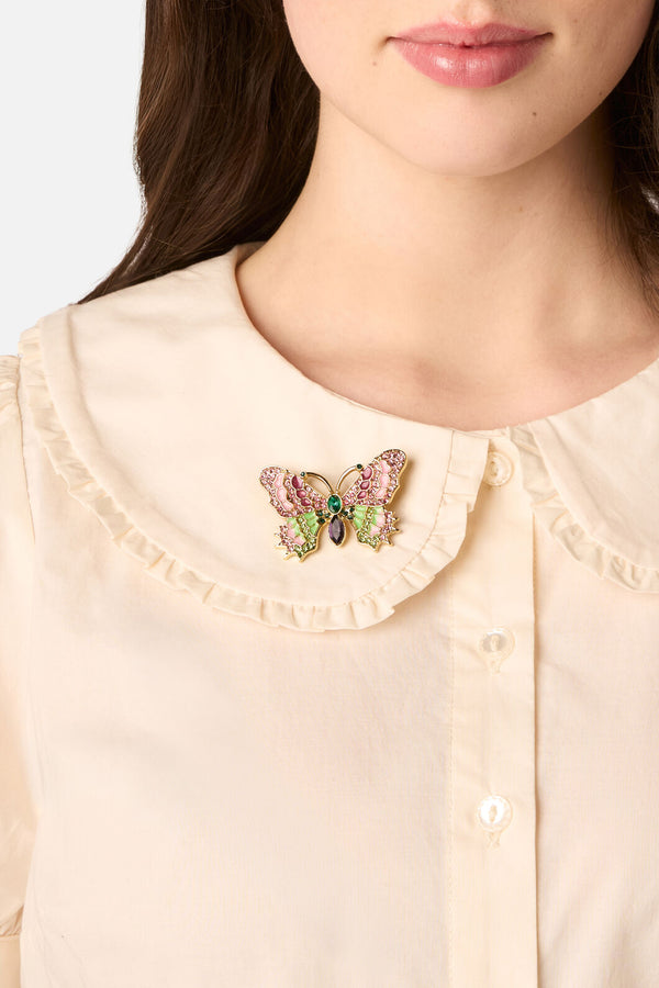 Princess Highway - Beautiful Butterfly Brooch - pink
