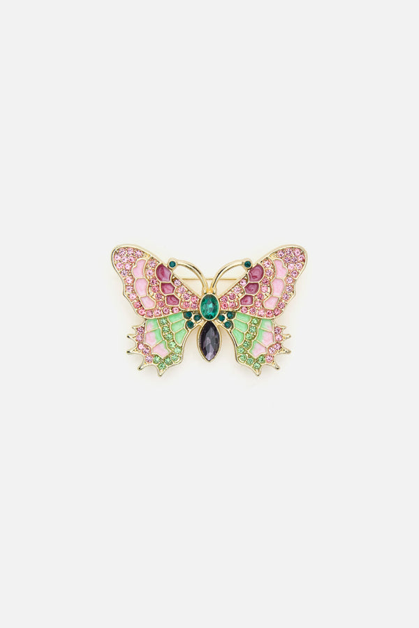 Princess Highway - Beautiful Butterfly Brooch - pink