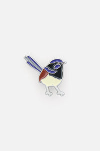 Princess Highway - Fairy Wren Pin - blue