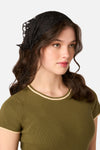 Princess Highway - Black Lace Small Scarf - black