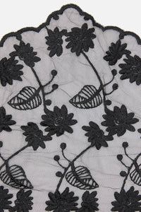 Princess Highway - Black Lace Small Scarf - black