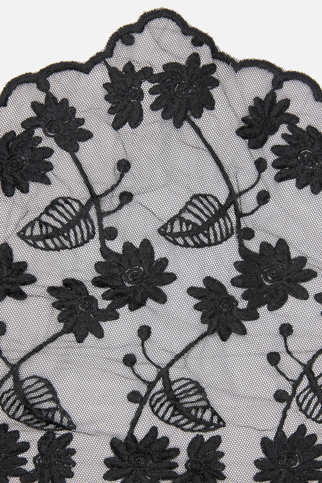 Princess Highway - Black Lace Small Scarf - black