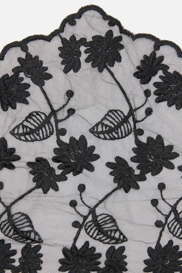 Princess Highway - Black Lace Small Scarf - black