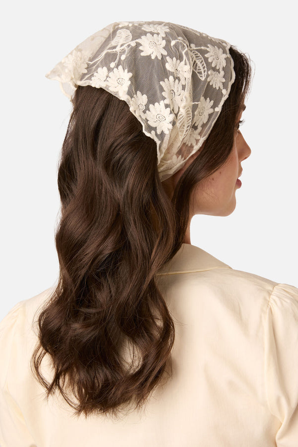 Princess Highway - Cream Lace Small Scarf - cream