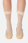 Princess Highway - Cream Lace Knee High Sock - cream