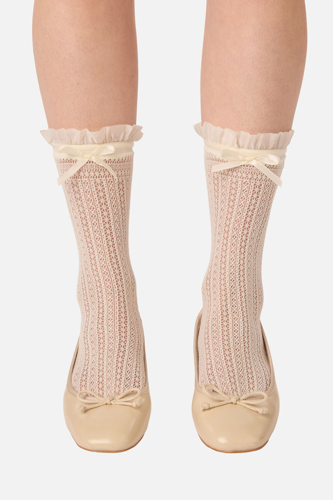 Princess Highway - Cream Lace Knee High Sock - cream