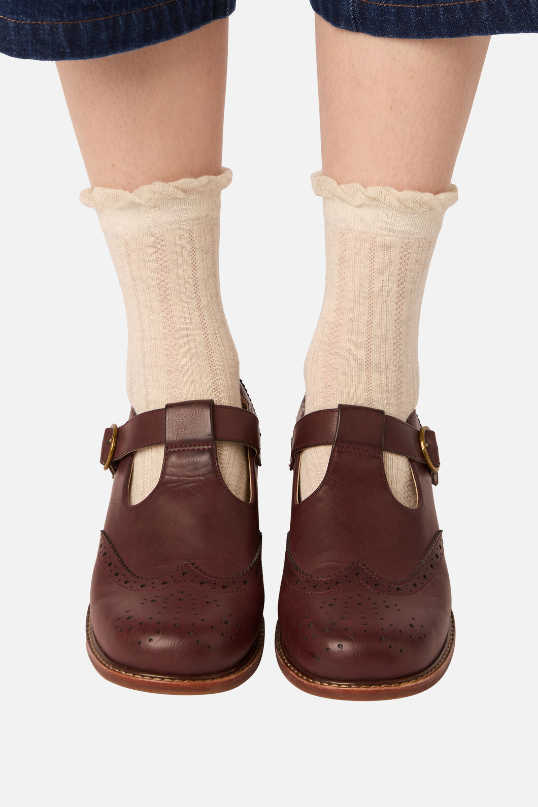 Princess Highway - Frill Top Sock - cream