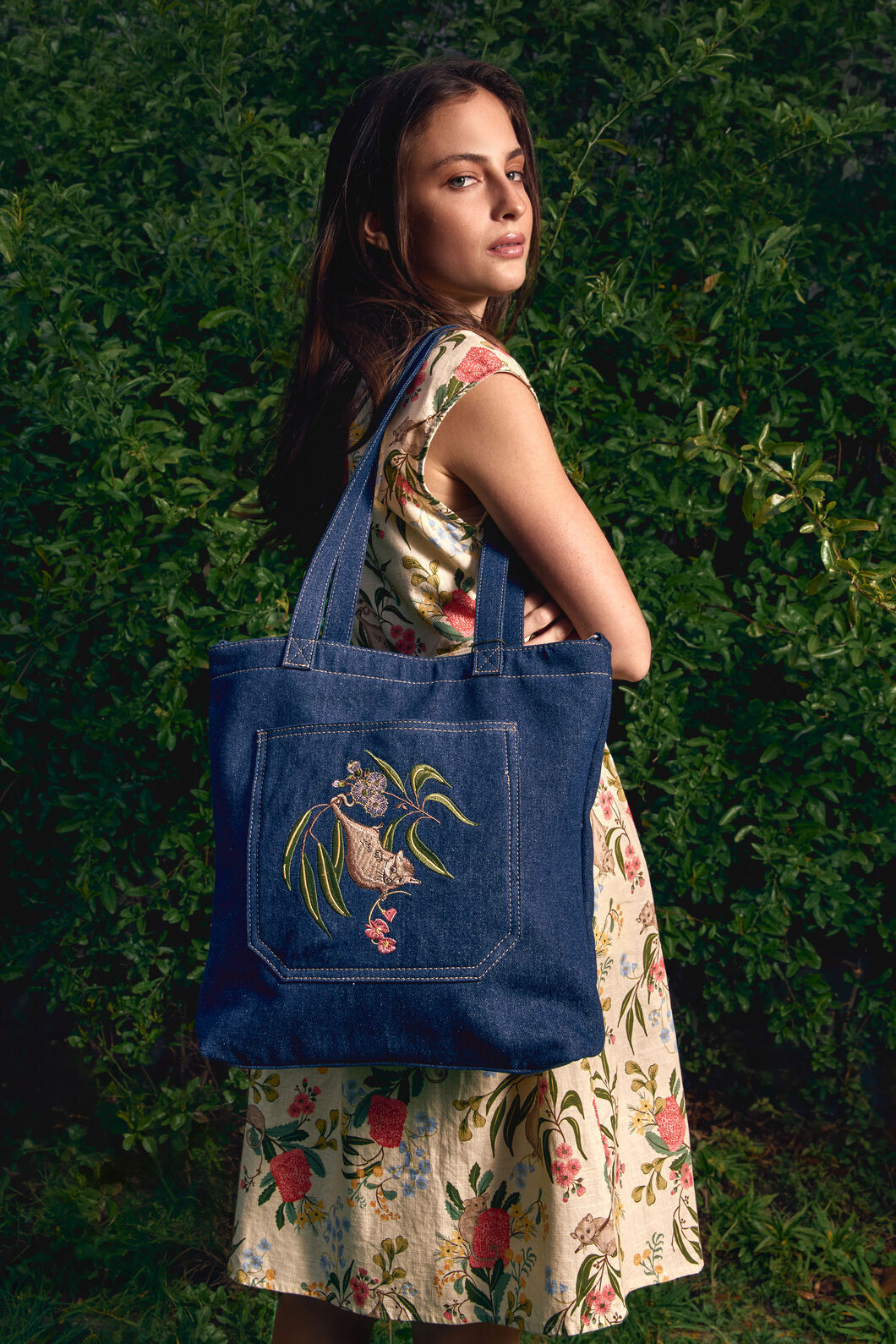Princess Highway - Pygmy Possum Embroidered Bag - indigo