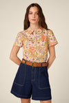 Princess Highway - Adelaide Floral Embroidered Belt - tan
