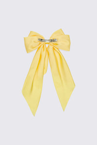 Princess Highway - Satin Bow Barrette Hair Clip - yellow