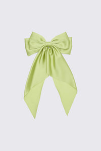 Princess Highway - Satin Bow Barrette Hair Clip - green