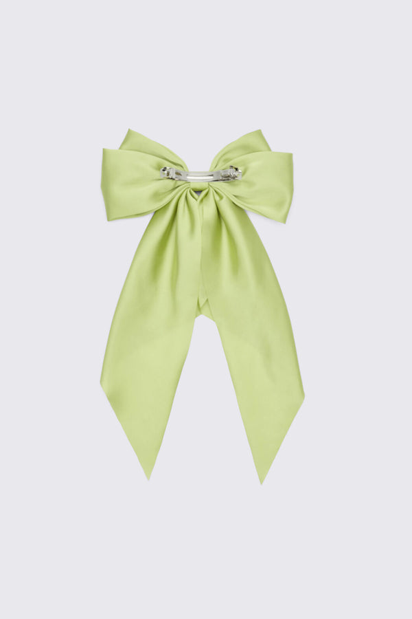 Princess Highway - Satin Bow Barrette Hair Clip - green