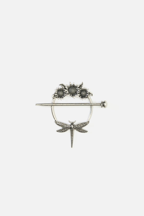 Princess Highway - Sunflower Dragonfly Hair Pin - silver