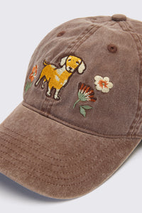 Princess Highway - Sweet Dog Embroidered Cap - chocolate