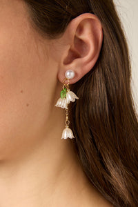 Princess Highway - White Tulip Earrings - white