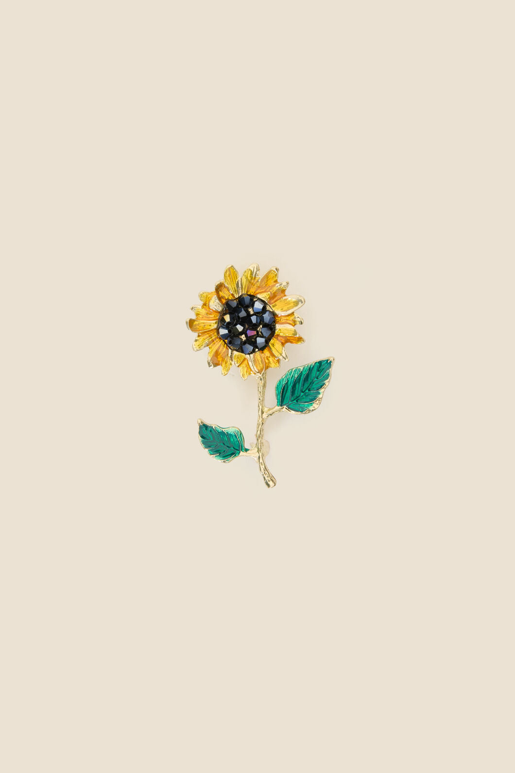 Princess Highway - Sunflower Sparkle Brooch - tan