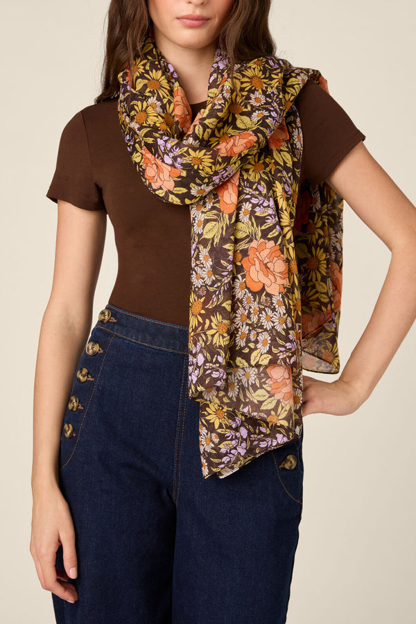 Princess Highway - Adelaide Retro Soft Scarf - plum