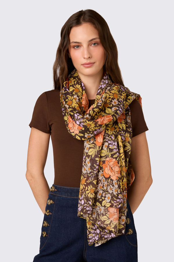 Princess Highway - Adelaide Retro Soft Scarf - plum