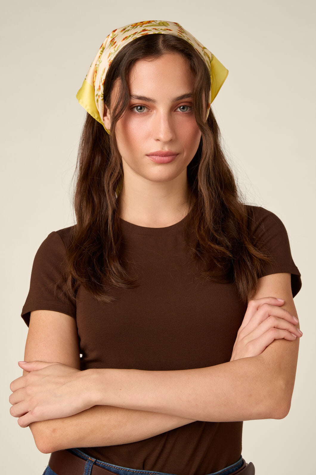 Princess Highway - Luxe Marigold Satin Scarf - lemon