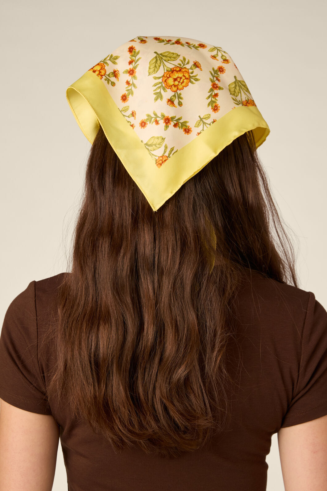 Princess Highway - Luxe Marigold Satin Scarf - lemon