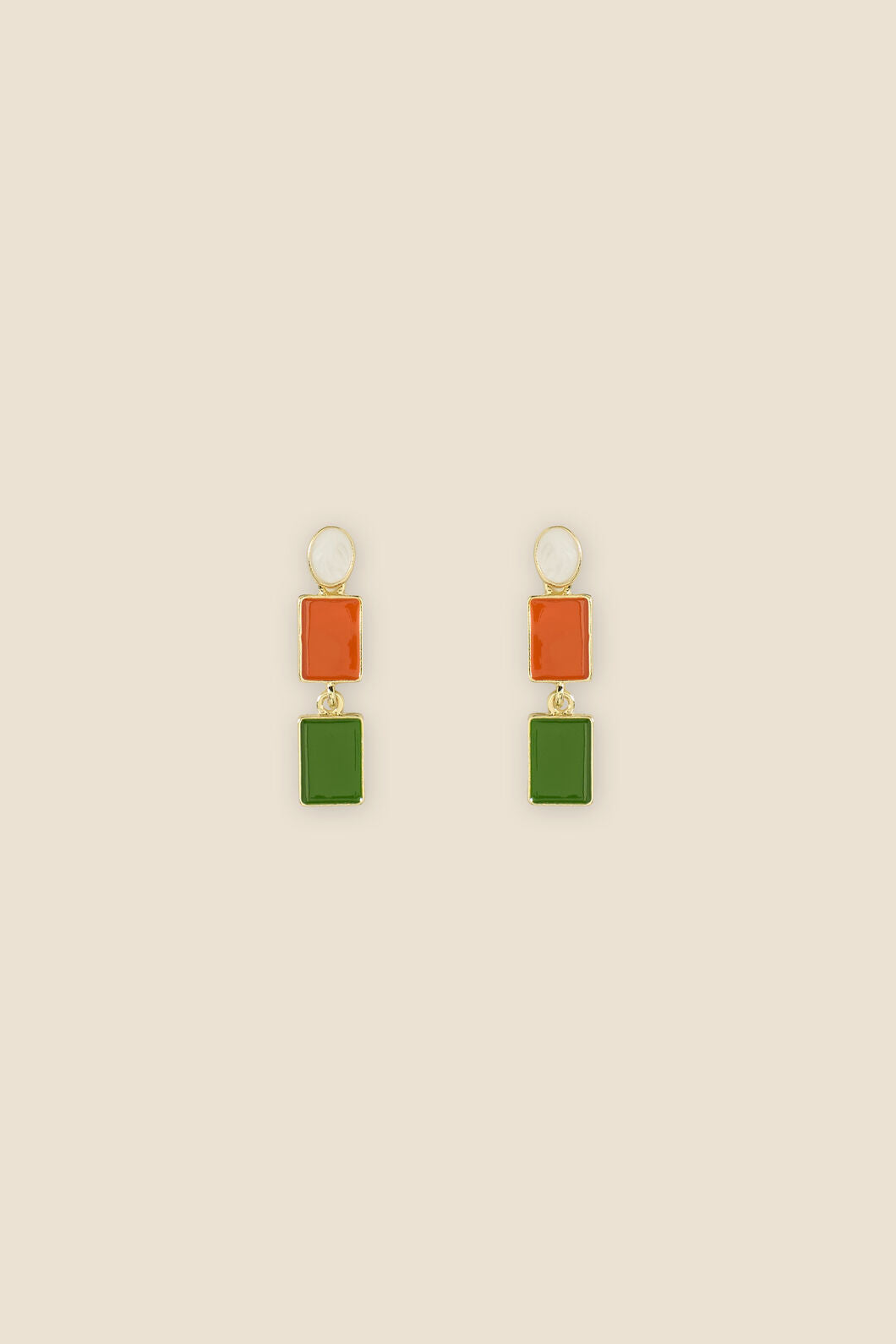 Princess Highway - Vintage Rectangle Drop Earring - multi