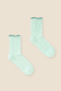 Princess Highway - Mint Frill Top Sock - mint